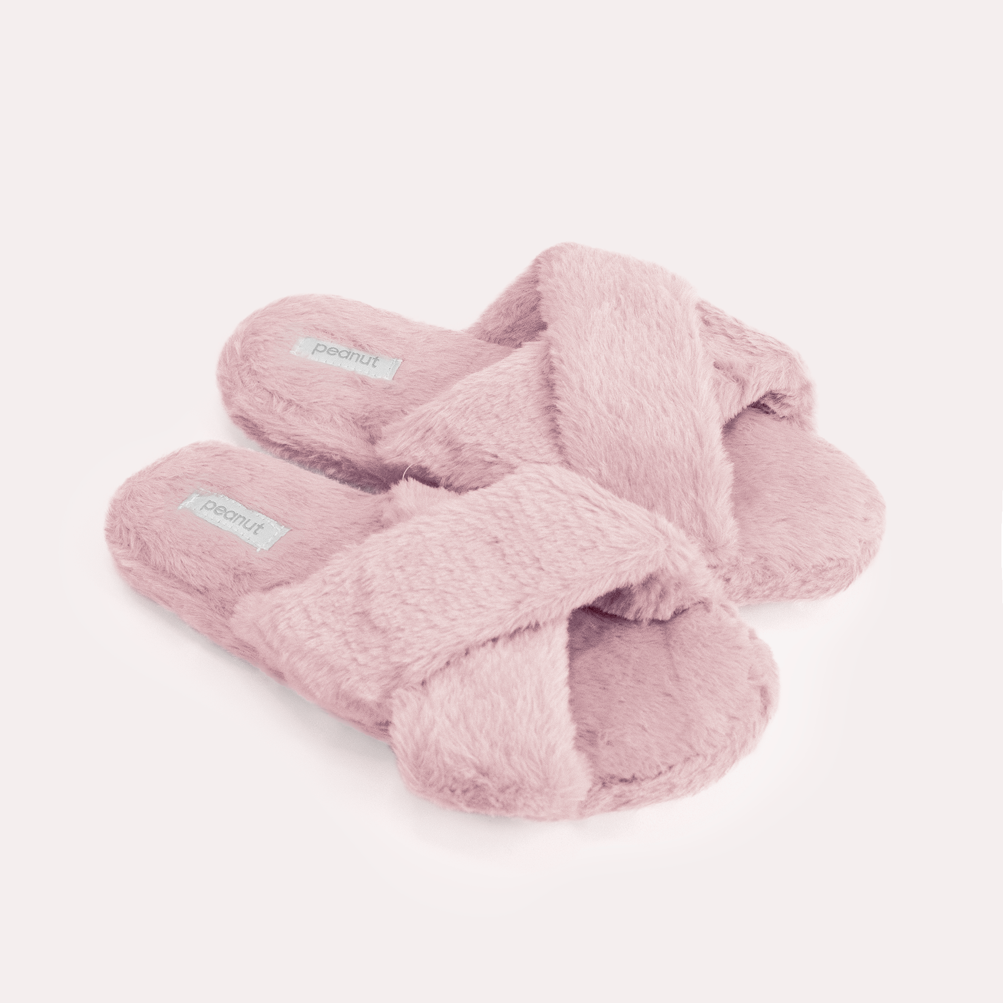 Faux-Fur Slippers Pink