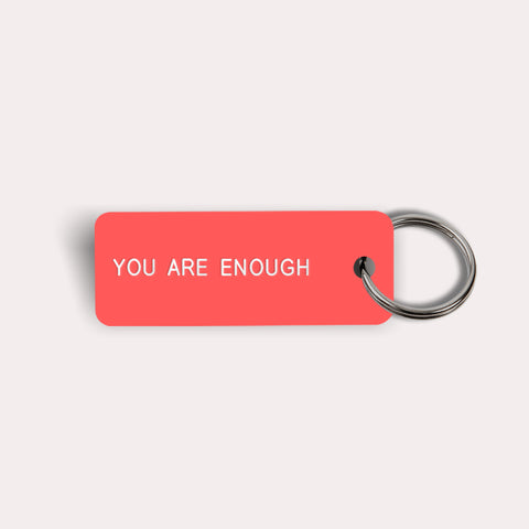 You Are Enough Red Key Tag