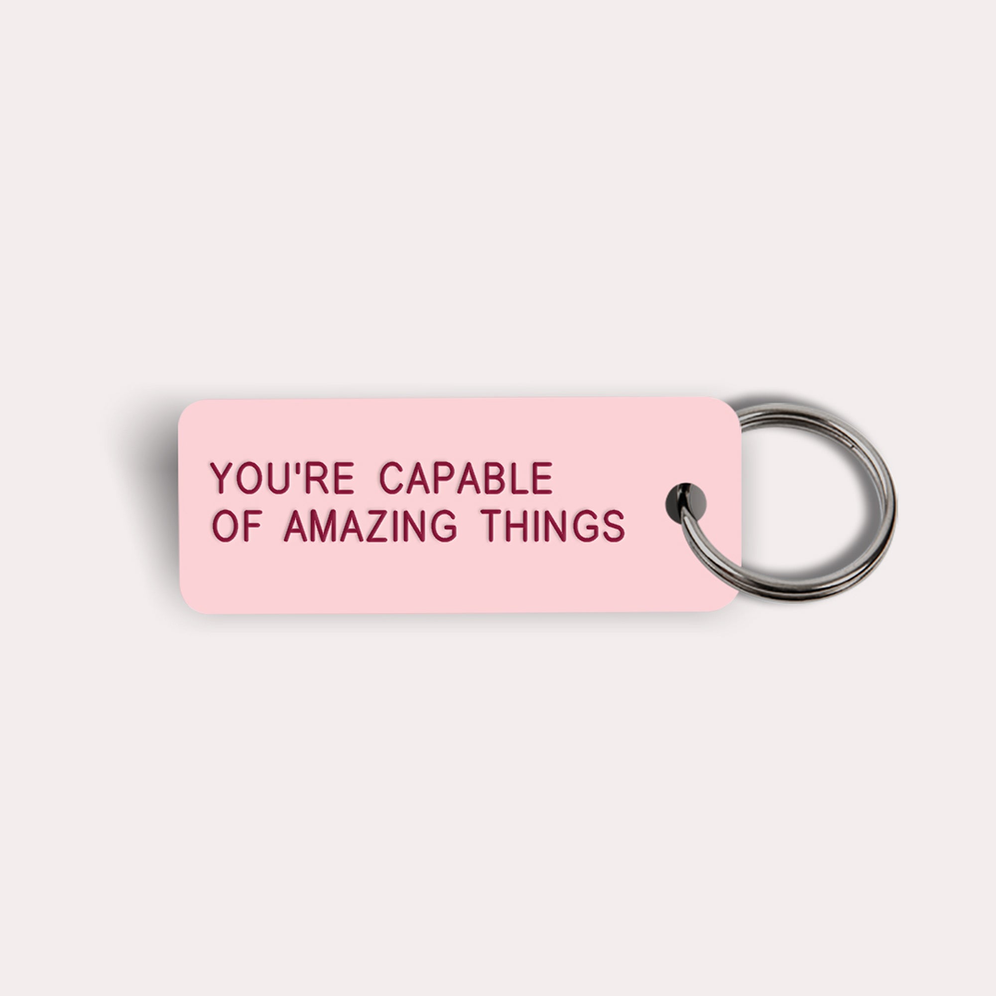 You’re Capable Pink Key Tag