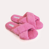 Faux-Fur Slippers Deep Pink