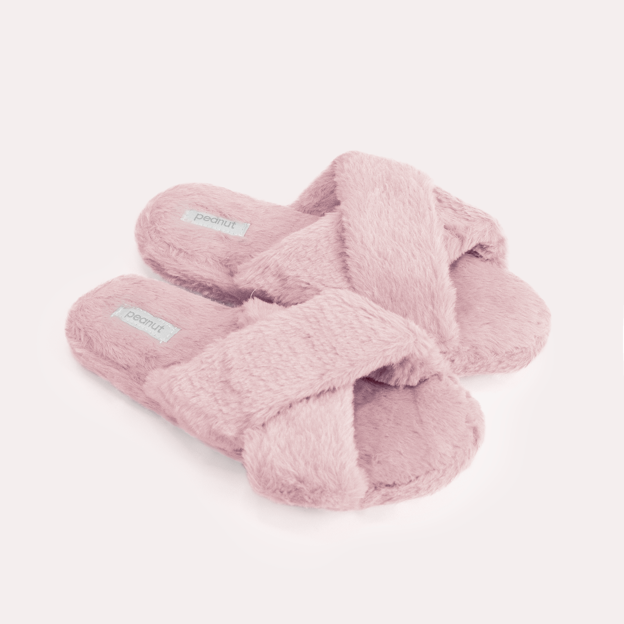 Faux Fur Slippers Pink