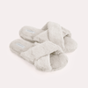 Faux-Fur Slippers White